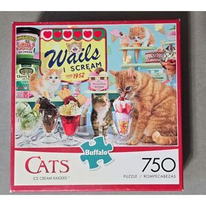 Buffalo Games Cats Ice Cream Raiders 750 pc Steve Read 2018 Complete Sprinkles